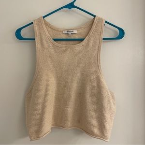 Madewell - Cream knitted crop top - Size L